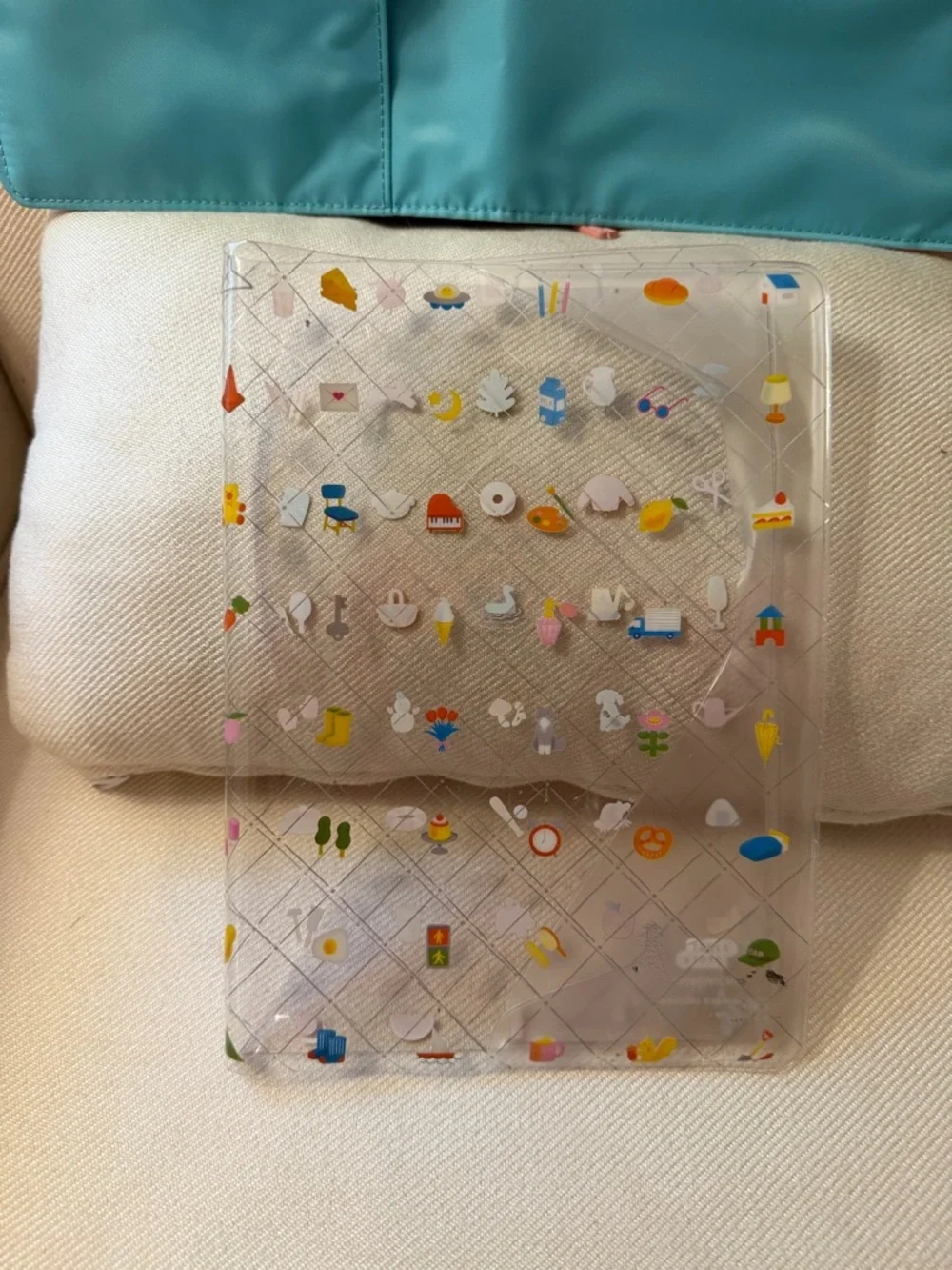 Turquoise and Coral Hobonichi A5 Cover & Cover on Cover - Picture 6 of 9